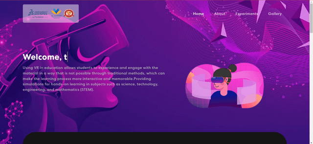 AR-VR Foundation Website cover image